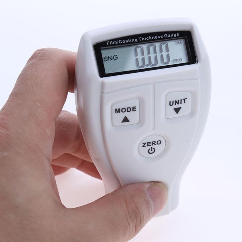 Paint Thickness Gauge Fast Measurement Auto Recognition White Measuring Tester