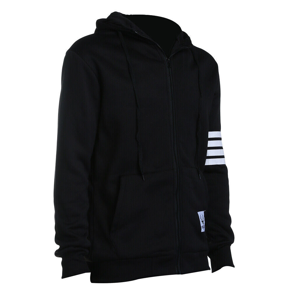 New Fashion Sweatshirt Leisure Men Hooded Casual Zipper Autumn Jacket(2XL)-