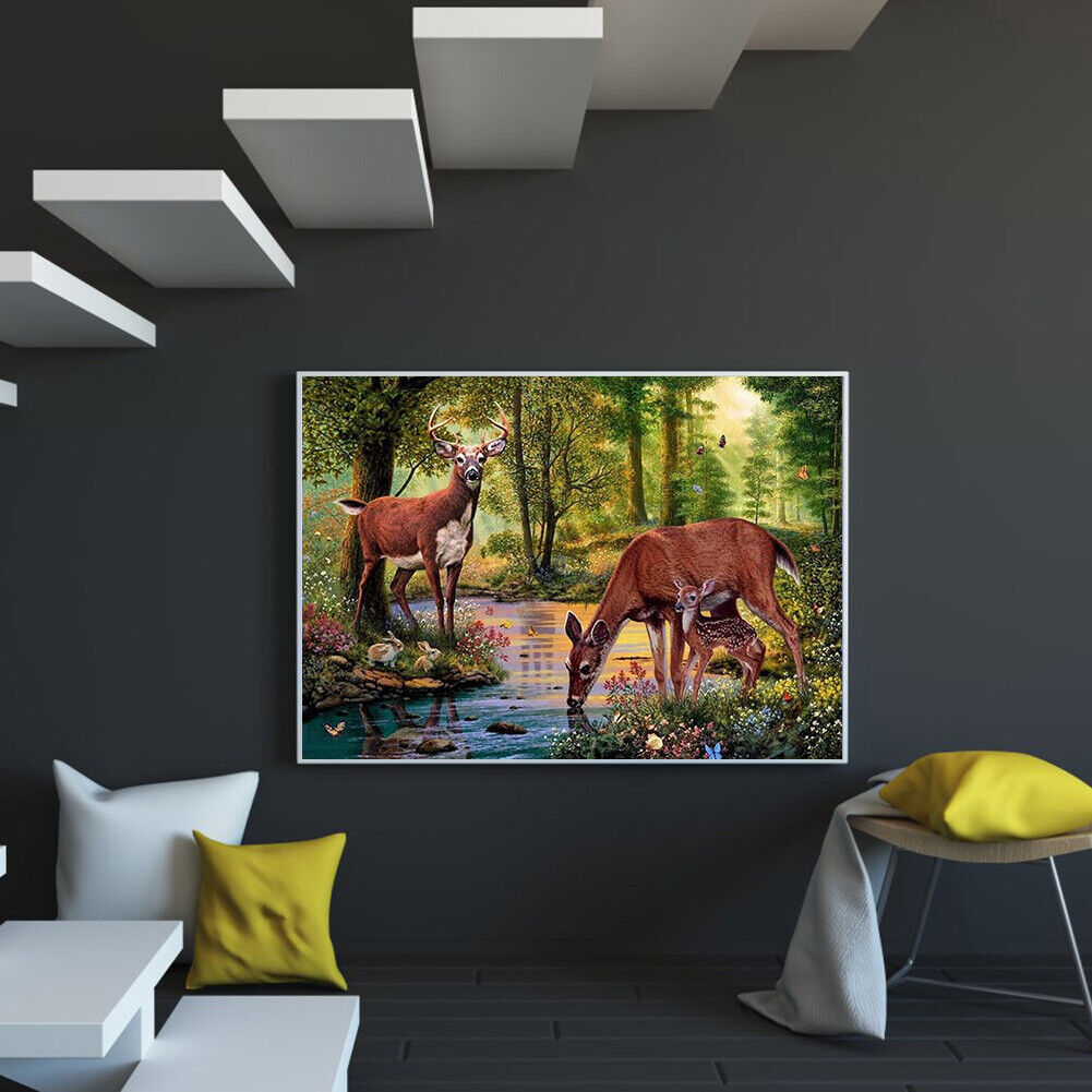 Deer 50x40cm Oil Paint By Numbers Picture DIY Painting M655