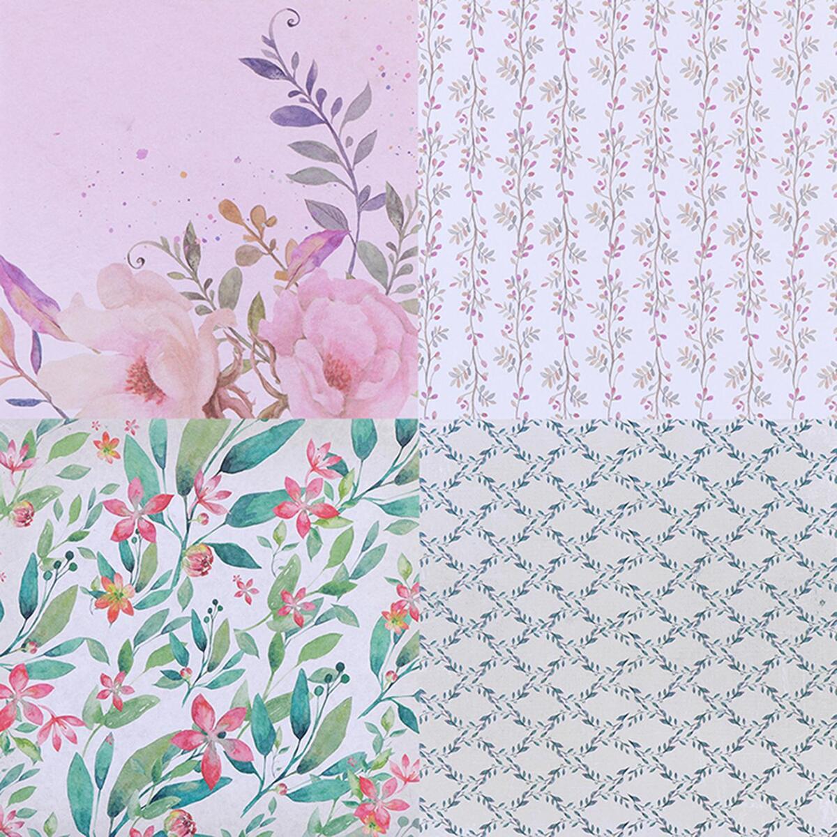 Paper Lovely Garden Cardstock Paper Pad Floral Spring Themed Scrapbook Paper