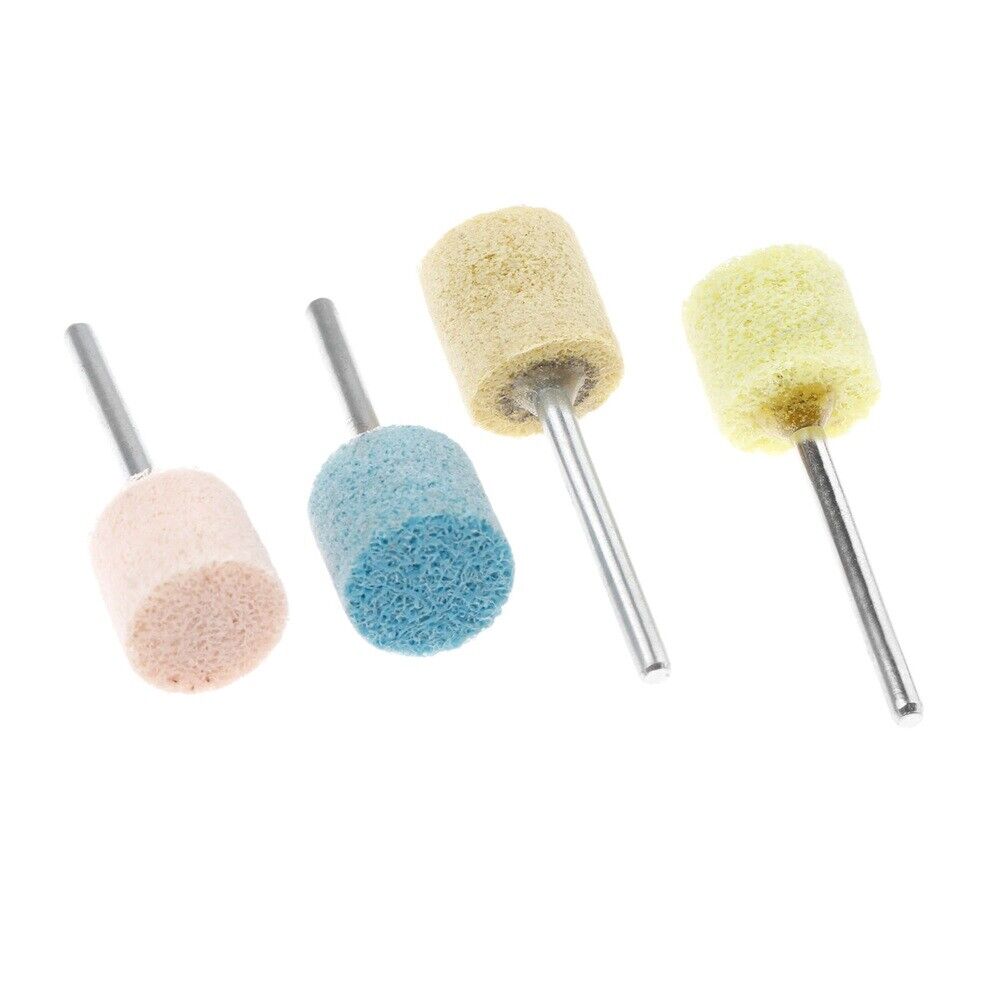 4Pc 12mm 0.47inch Head Dia Grit 150# 240# 320# 600# Nylon Polishing Head Buffing