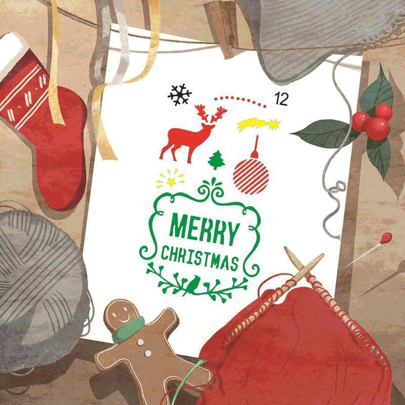 Drawing Templates Hollow Out Painting Stencils with Snowflakes Happy New Year