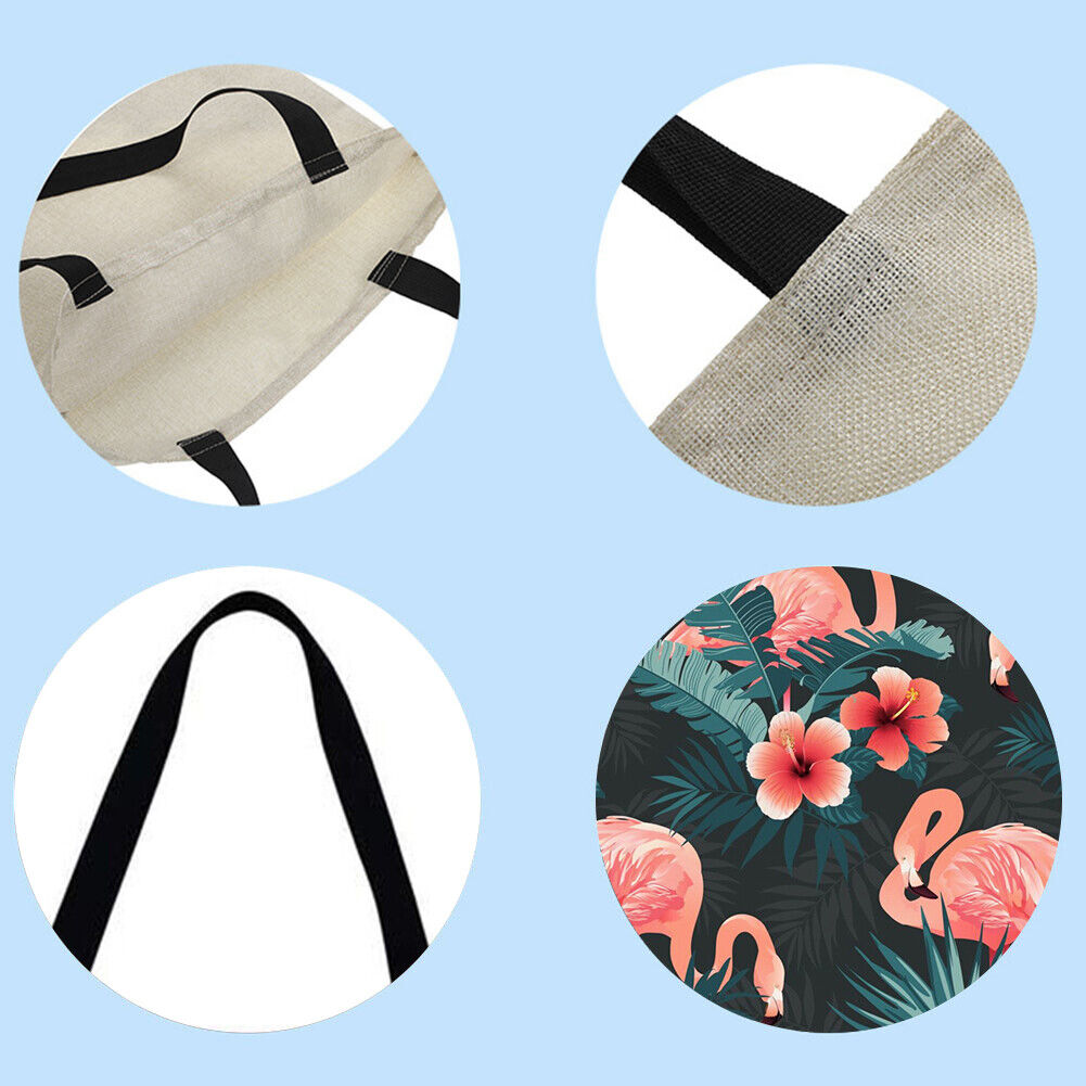 Flamingo Printed Shoulder Shopping Bag Casual Large Tote Handbag 40*40CM