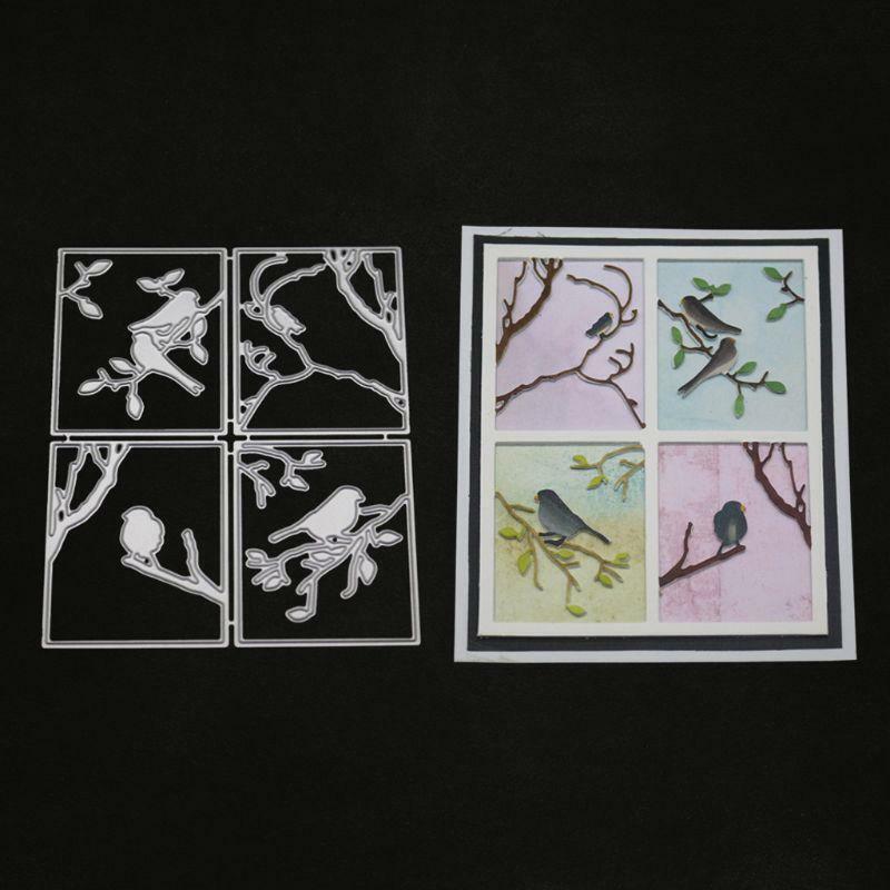 Birds on Branch Metal Cutting Dies Stencil Scrapbooking DIY Album Stamp Paper