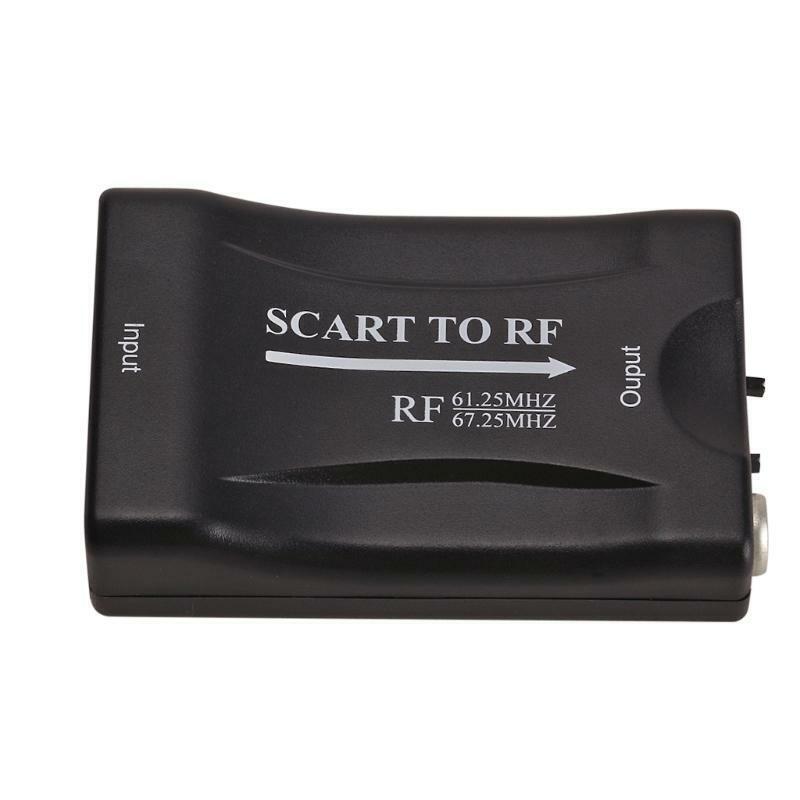 SCART to RF Video Converter Adapter Supports RF67.25Mhz 61.25Mhz Output