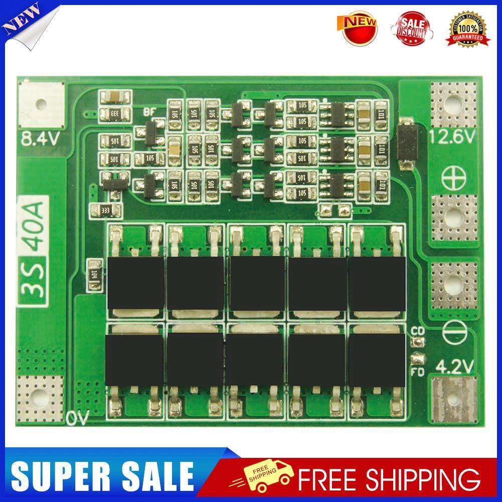 3S 40A Li-ion Lithium Battery Charger Cell Module PCB BMS Protection Board