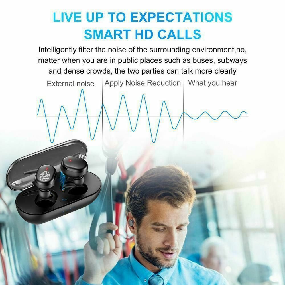 TWS Headphones In-Ear Bluetooth 5.0 Wireless MINI Earphones For iOS/Android