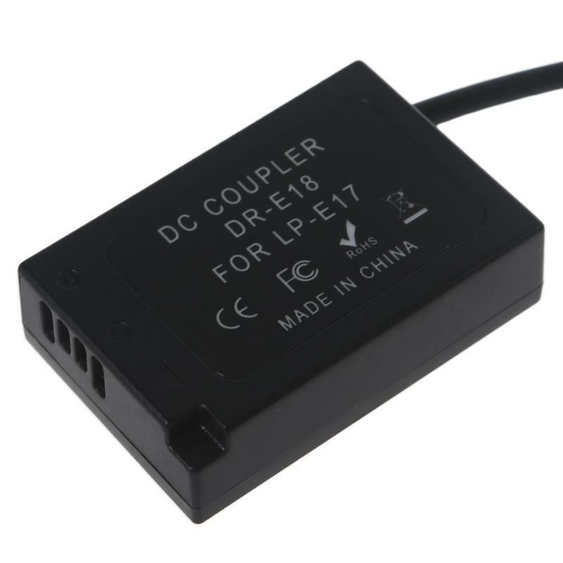 USB-C AC Adapter DR-E18 Charger LP-E17 Battery for Canon 800D 77D 8000D Kiss X8i