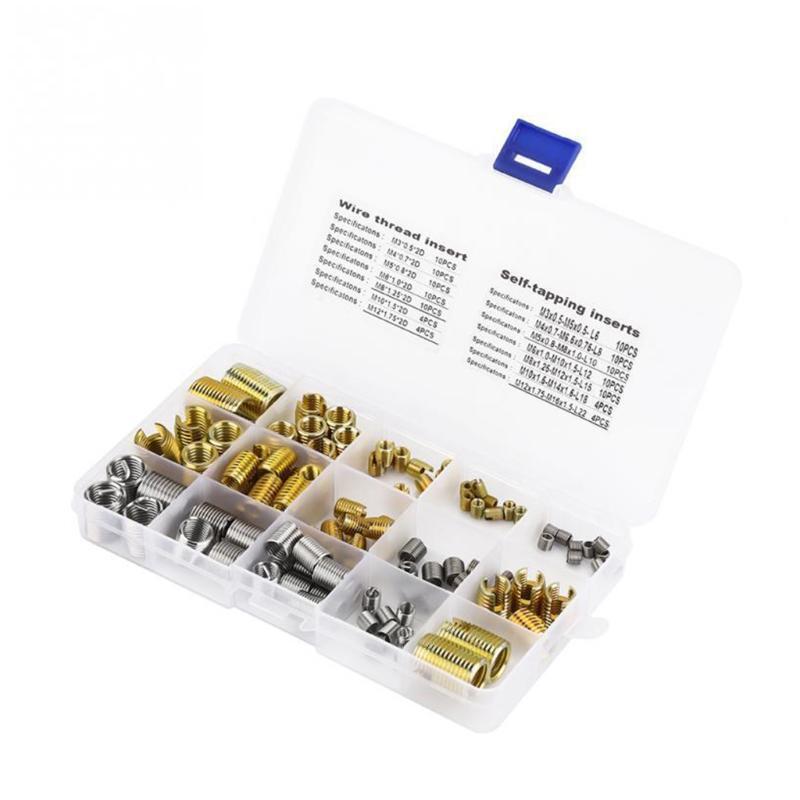 Corbon Steel Self Tapping Thread Slotted Thread Repair Tool Thread Inserts Kit