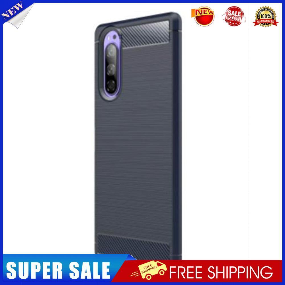 Carbon Fiber Soft TPU Protective Cover Cell Phone Case for Sony Xperia 1 II