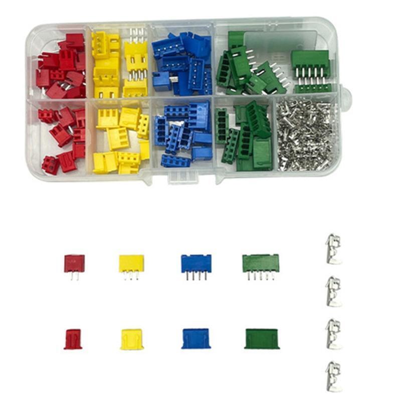 230Pcs 2.54mm 2/3/4/5 Pin Housing and Female/male Pin Head Connector Plug Set