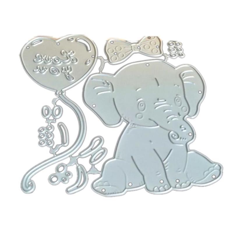 Sitting Elephant Cutting Dies Weeding Party Invitation Cards DIY Decorations