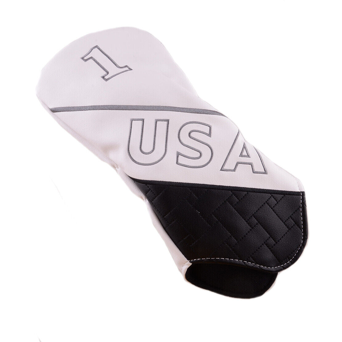 4Pcs White/Black Golf Club Head Cover 135H Driver Fairway Wood Hybrid Cover Gift