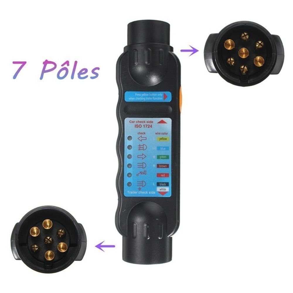 Repair Tool Tow Bar Wiring Trailer Socket Tester Circuit Light Car Adapter