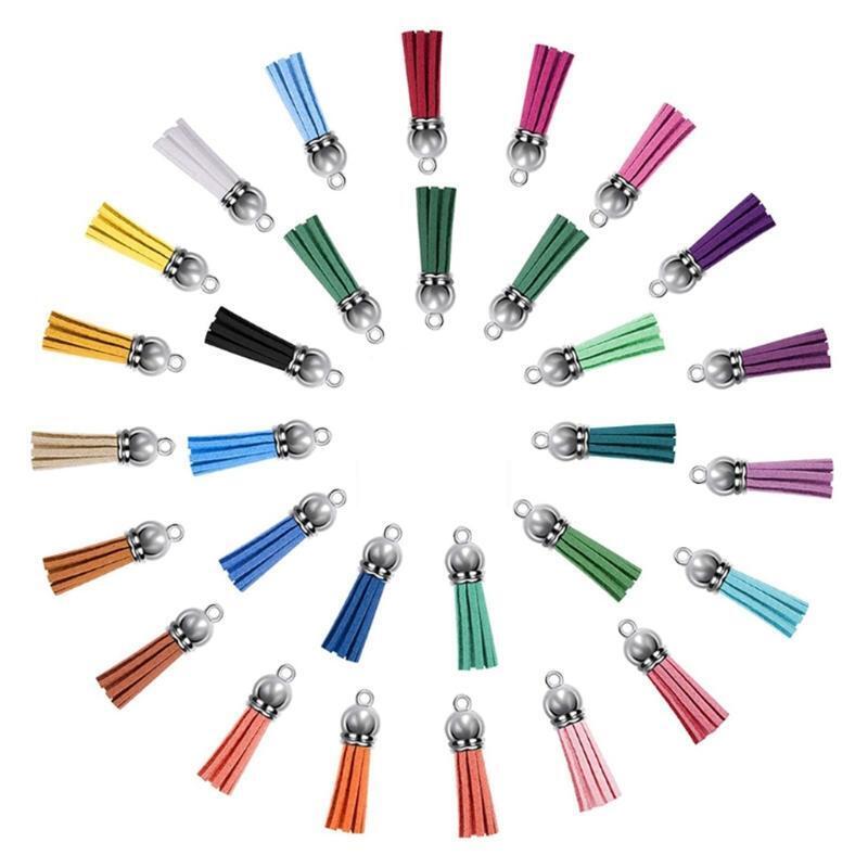 Round Acrylic Keychain Blanks With Key Chain Rings Star Pendants Tassel Pendant