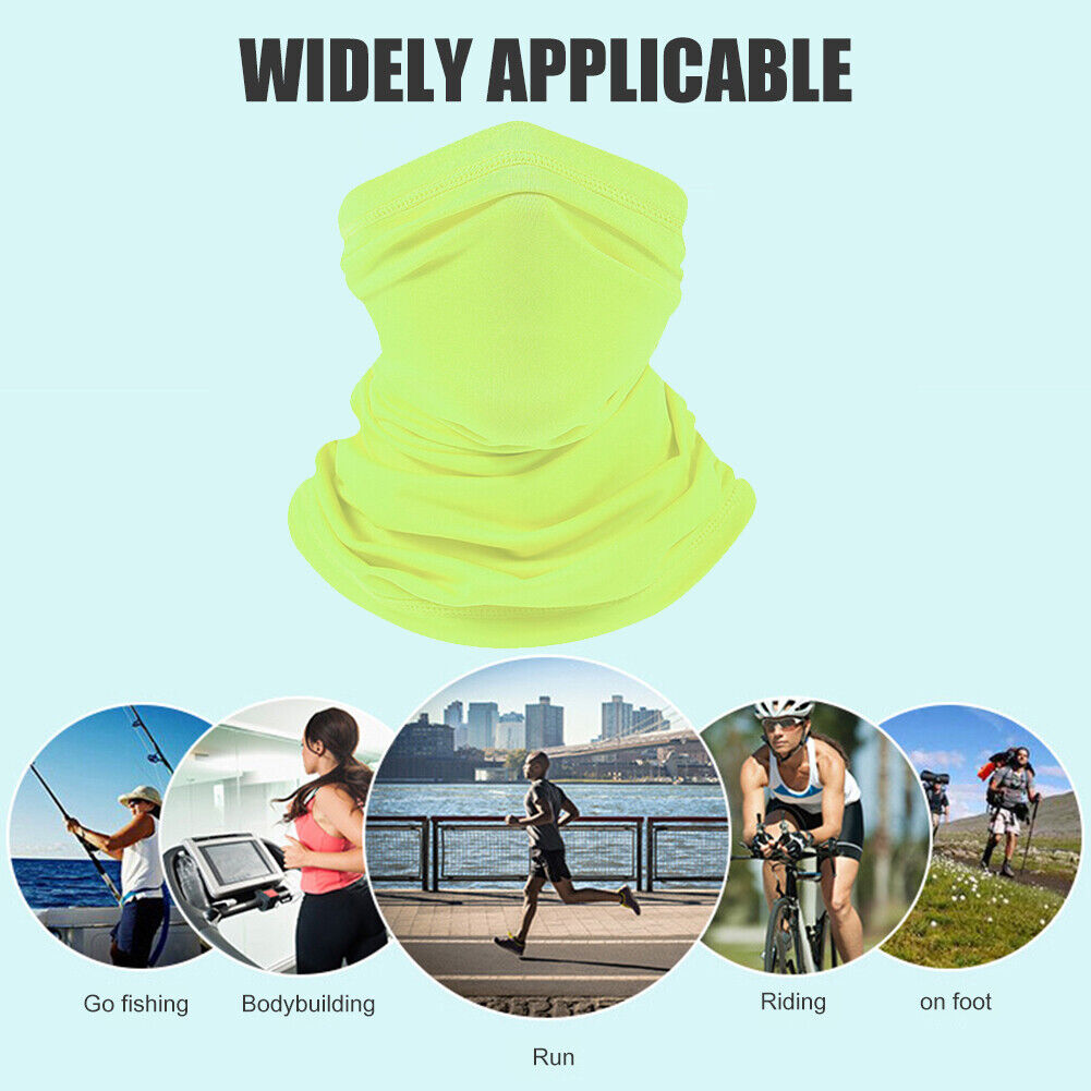 Cycling Camping Neck Tube Scarf Ice Silk Outdoor Running Bandana (green)