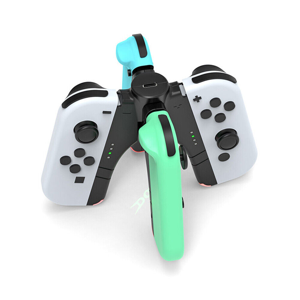 4 Controller Charger for Nintendo Switch NS/Switch OLED Joycon Grip Station