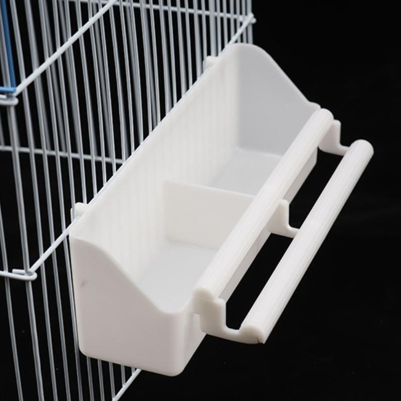 Parakeet Plastic Water Food Container Parrot Birds Feeding Bowl Poultry Feeder