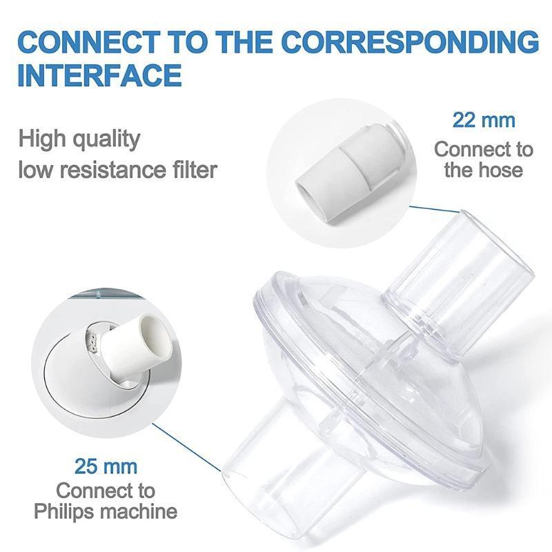 6Pcs CPAP In-Line Filters Premium Universal Filter for Dreamstation Series