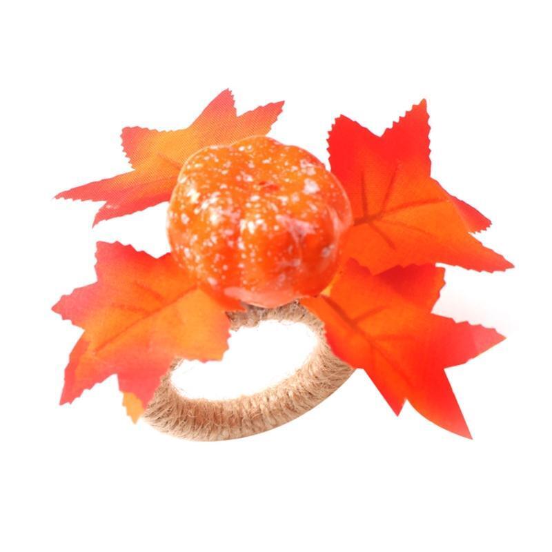 12 Pieces Napkin Rings Napkin Buckle Simulation Maple Leaf Shape Napkin Buckles