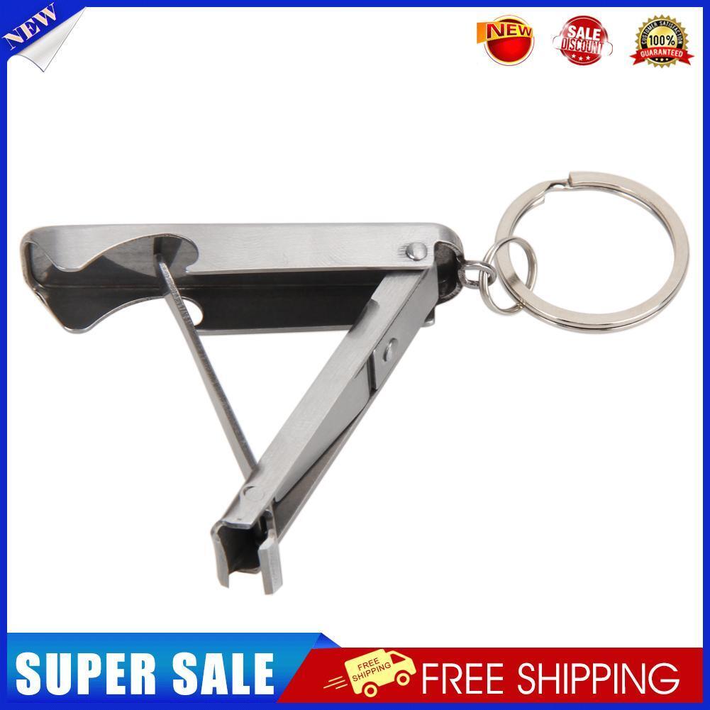2 in 1 Bottle Opener EDC Foldable Hand Toe Nail Clippers Cutter  Keychain