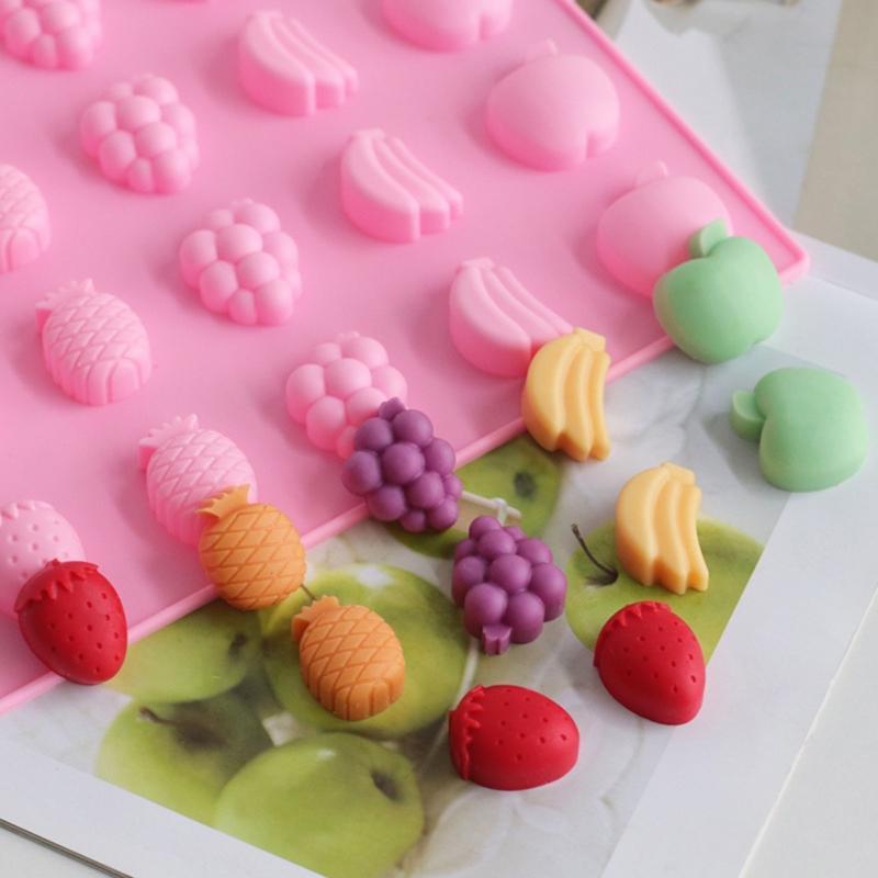 25 Cavities DIY Silicone Molds Fruits Shaped Cupcake Baking Pans Baking Moulds