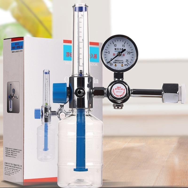 Zinc Alloy Valve Medicinal Oxygen Regulator Pressure Flowmeters Gauge Healthcare