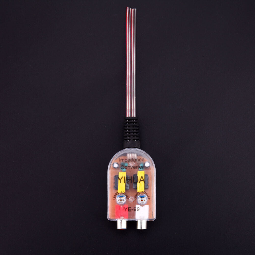 12V RCA Line Car Stereo Radio High To Low Amplifier Impedance Converter