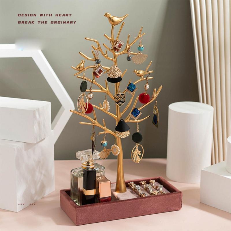 Jewelry Tree Stand Display Organizer Necklace Ring Earring Holder Show Rack