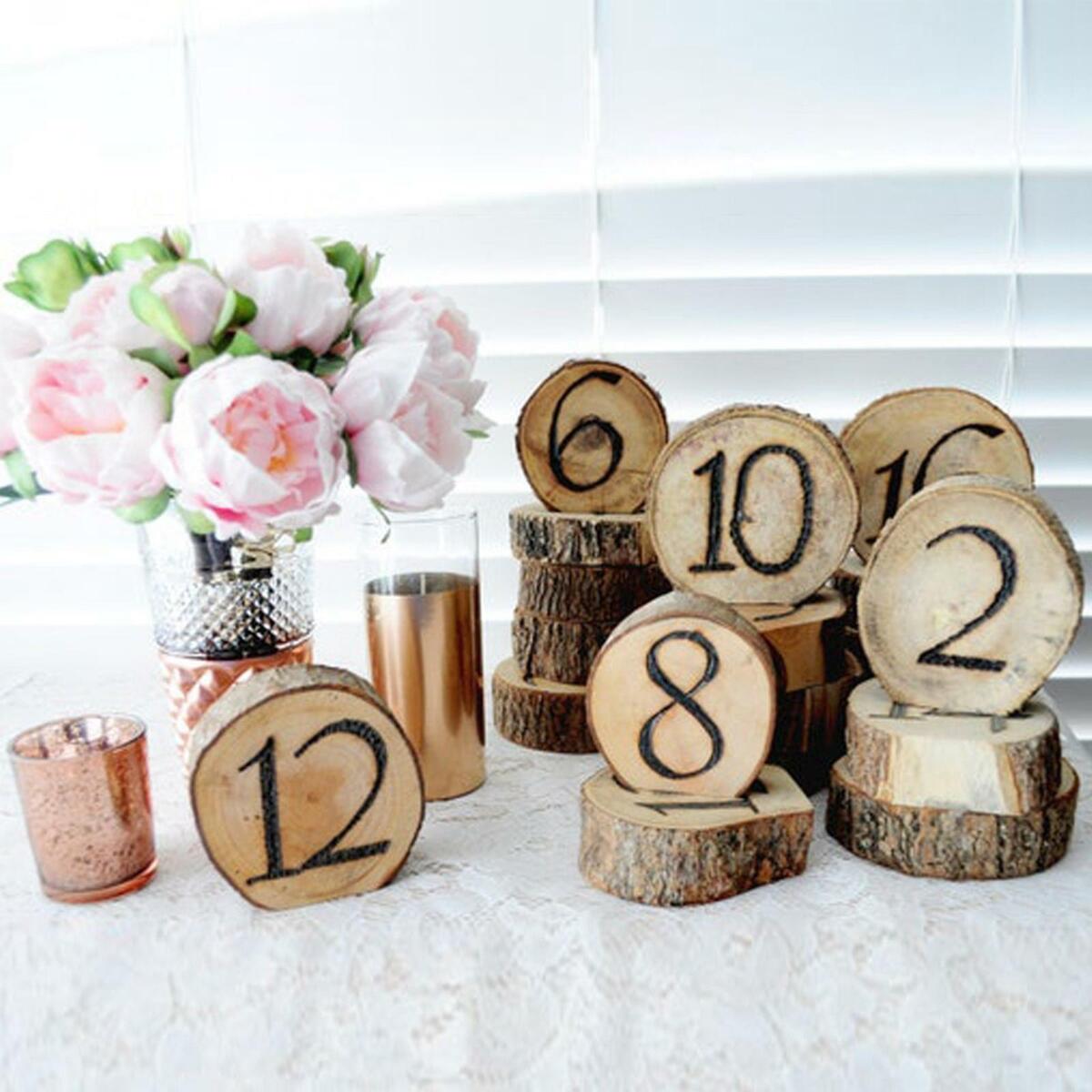 Rustic  Wooden Table  Wedding Birtay Party Centerpieces Decor