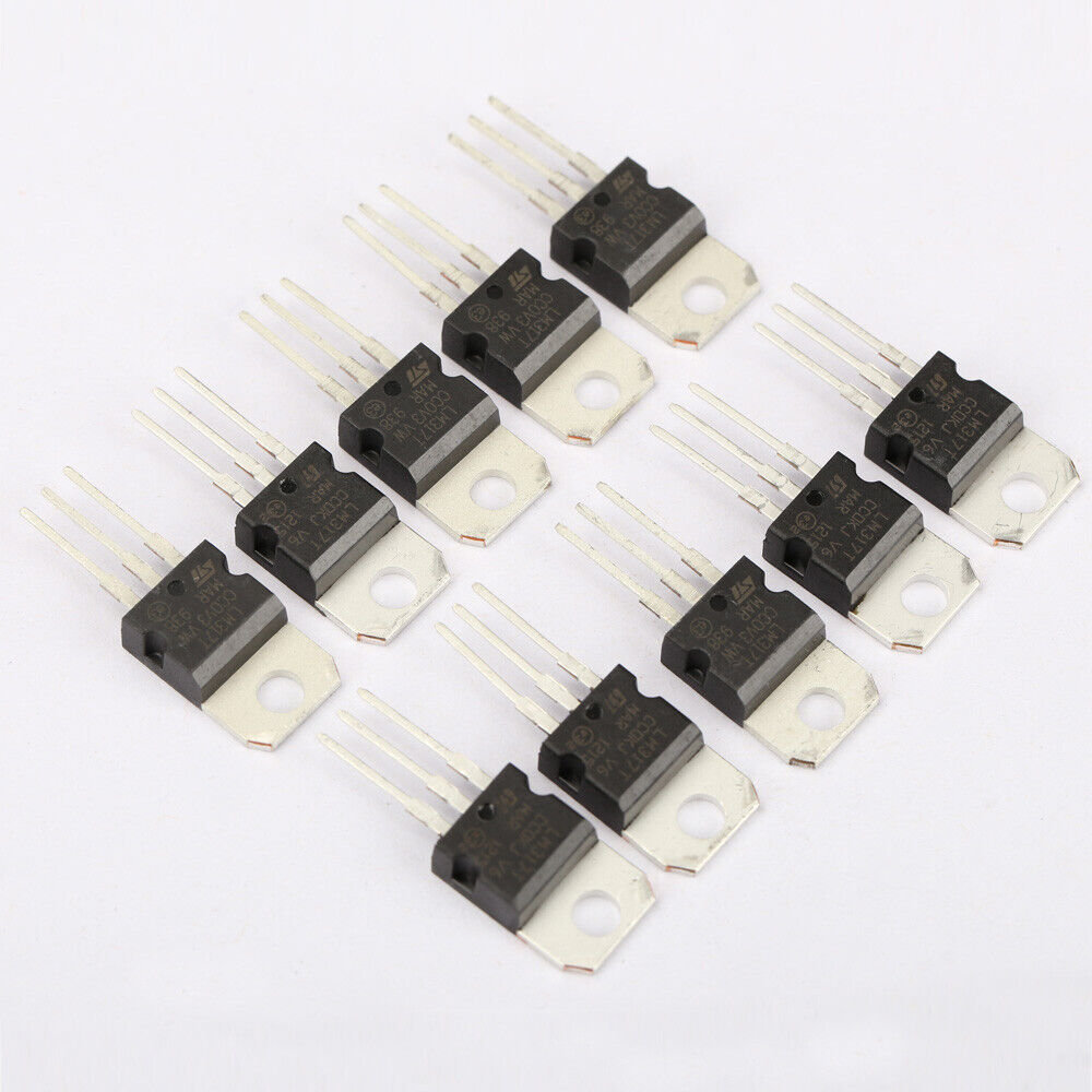 10Pcs LM317T LM317 1.2V to 37V 1.5A Adjustable Voltage Regulator IC