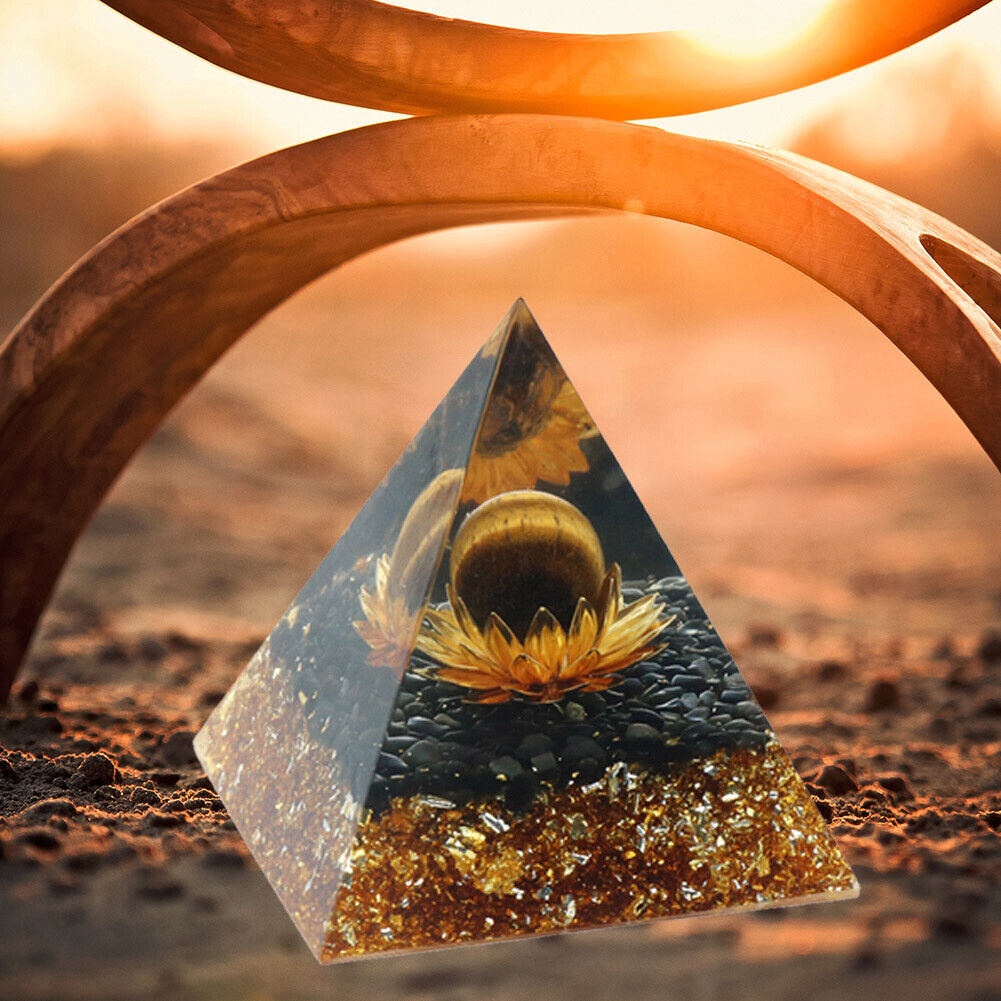 5cm Orgonite Pyramid Natural Crystal Stone Orgone Energy Healing Home Decor