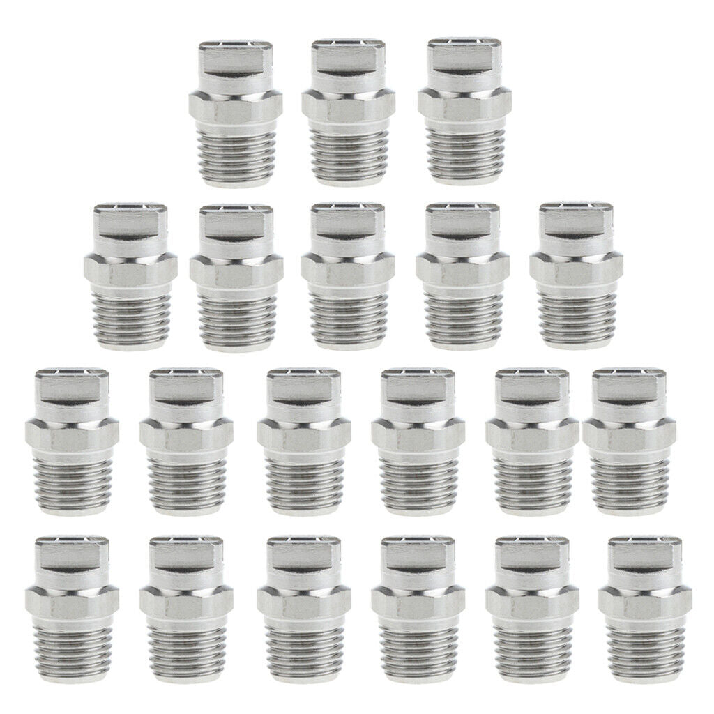 of 20 Stainless Steel High Pressure Nozzle Tip 1/4" Pressure Washer