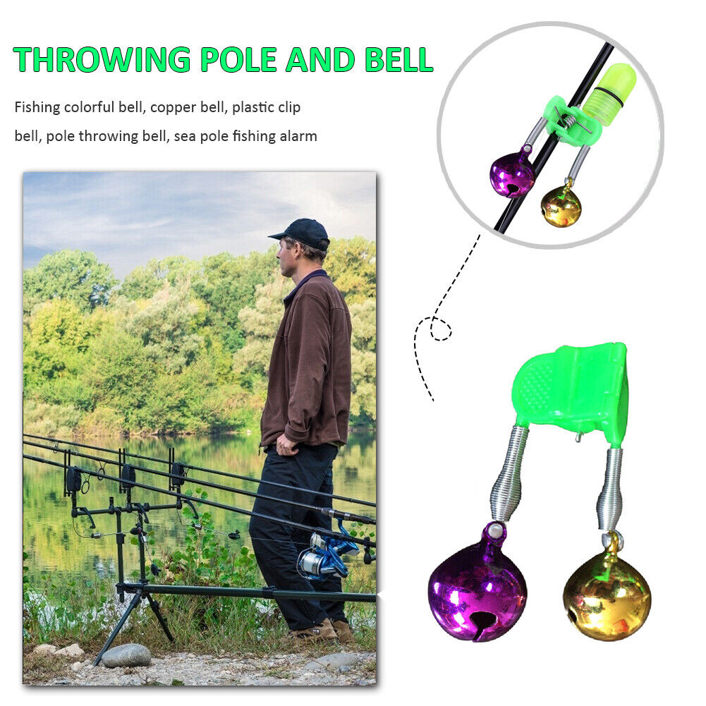 Fishing Bite Alarms Bell Rod Pole Clamp Tip Clip Ring Fishing Accessories