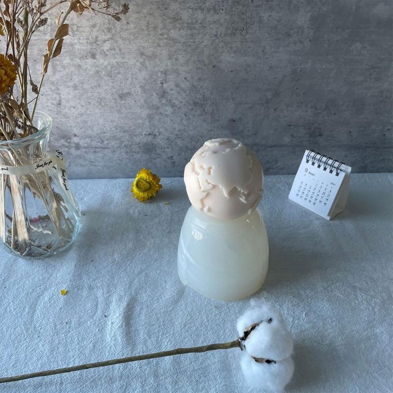 Silicone Soap Moulds Candle Mould Mousse Molds DIY Earth Shaped Baking Accessory