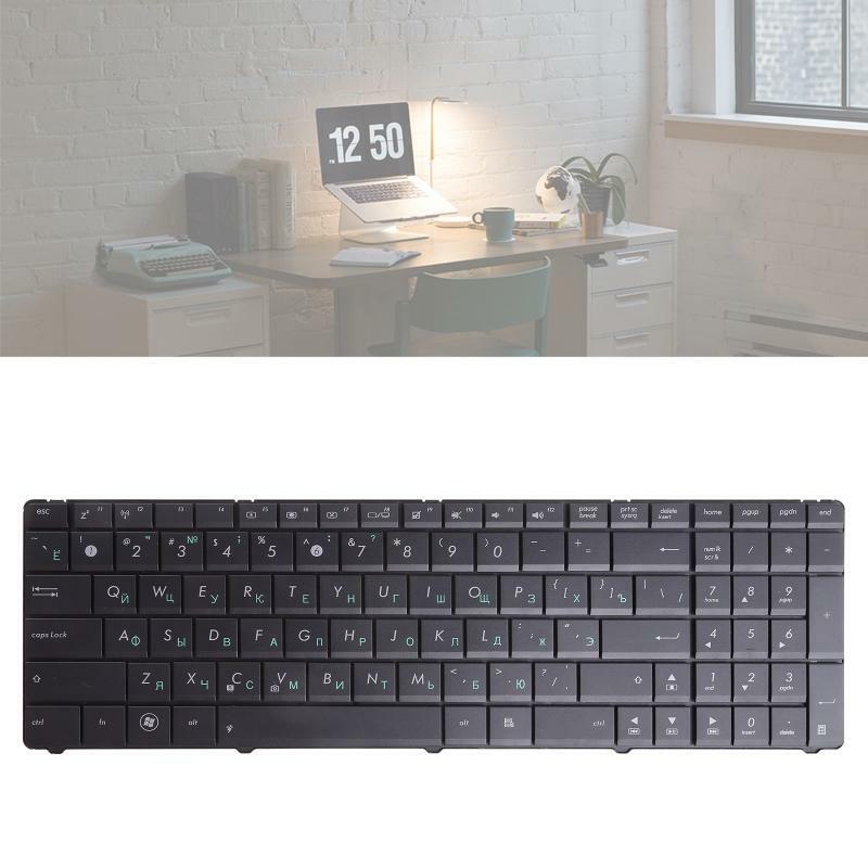 US Layout Russian Keyboard for ASUS- X53 X54H K53 A53 N53 N60 N61 Series, Black