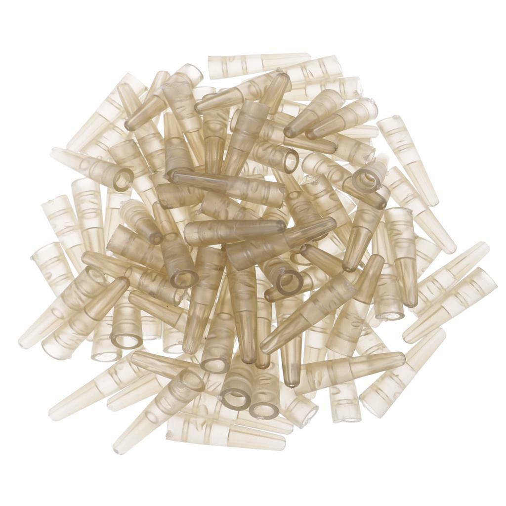 100 Pieces Carp Fishing Tail Rubber Tubes Cone for Safety 17mm