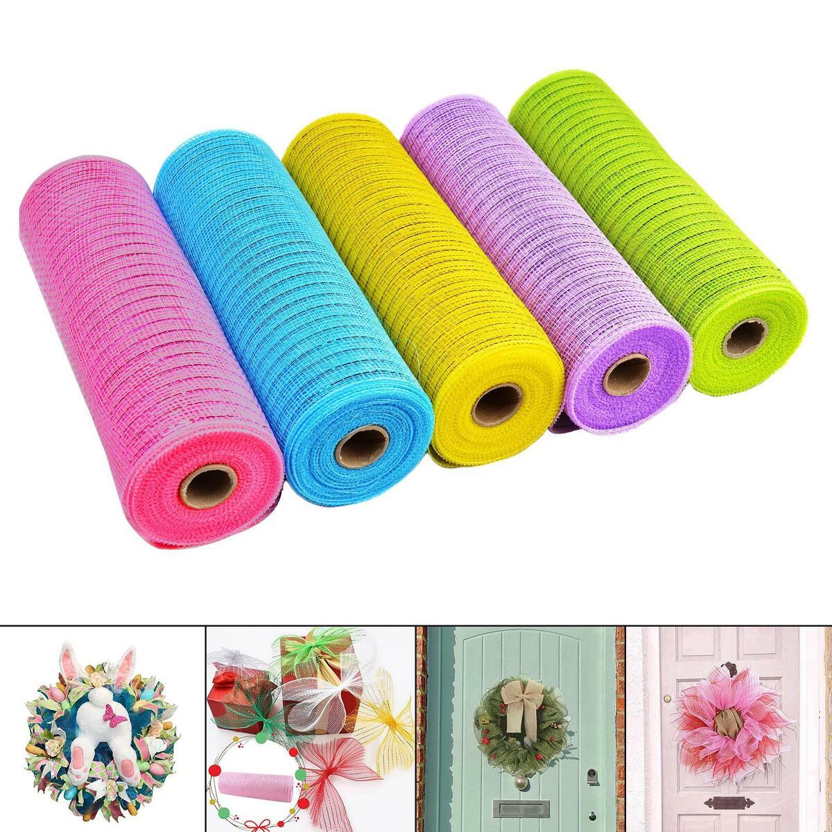 9pcs  Ribbon  10yds for DIY Christmas Birthday Wreaths Decorating