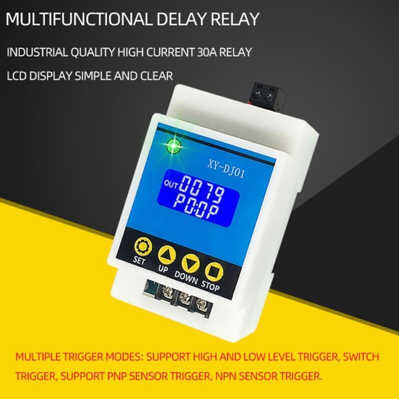 DC 6-30V 30A Delay Relay Support High Low/Switch/PNP/NPN Sensor Trigger