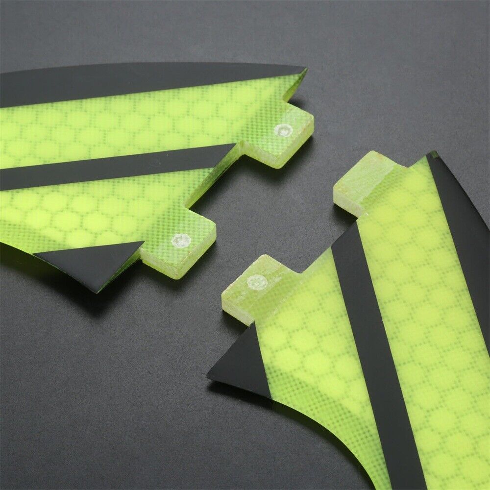 1Set Surfing Surfboard Fins Fin Fiberglass Tri Set For FCS K2.1 SUP Surfboards