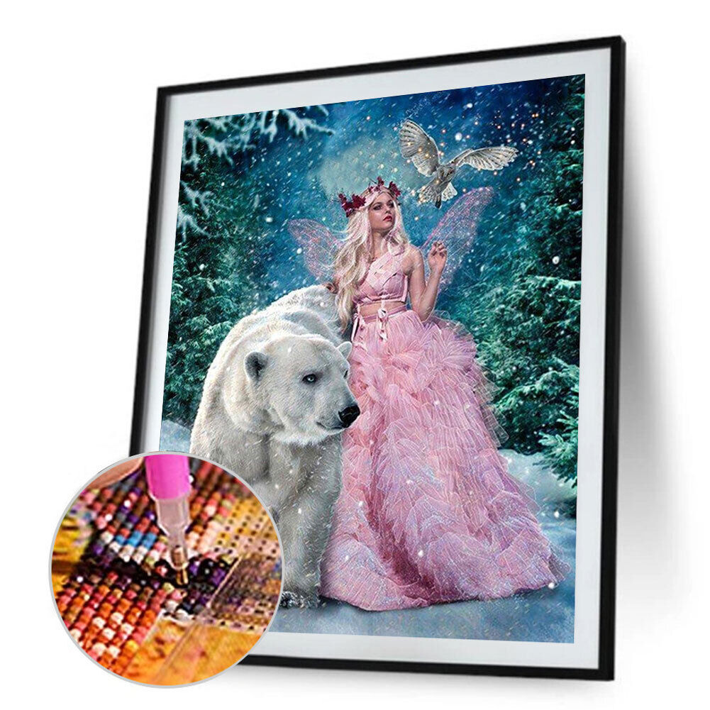 Beauty Polar Bear DIY Full Drill Diamond Painting Embroidery Art Home Decor