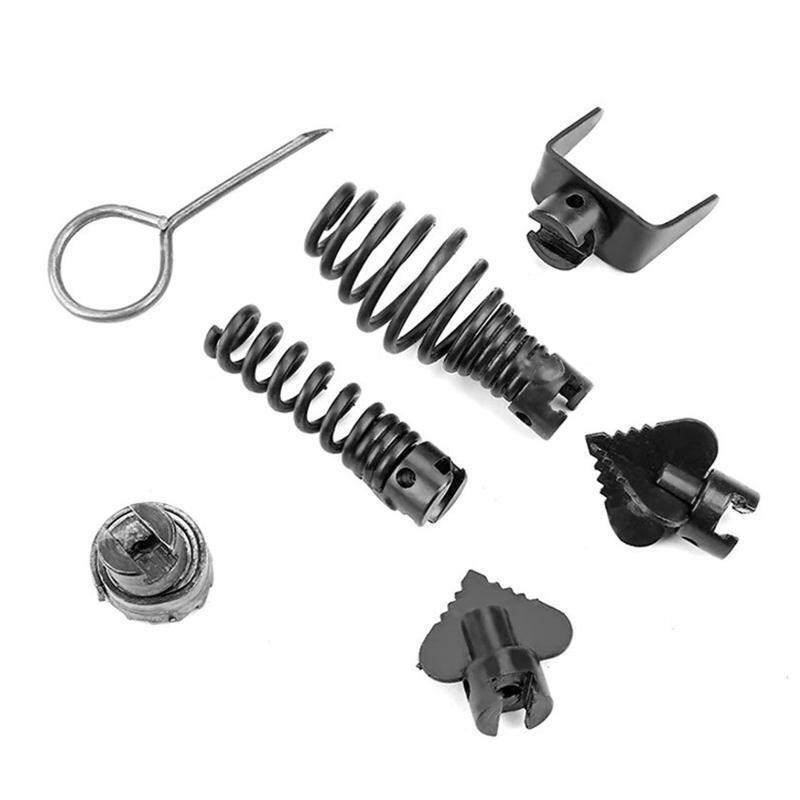 7x Drain Cleaner Cleaning Tool Combination Cutter Head with Key Easy to Install