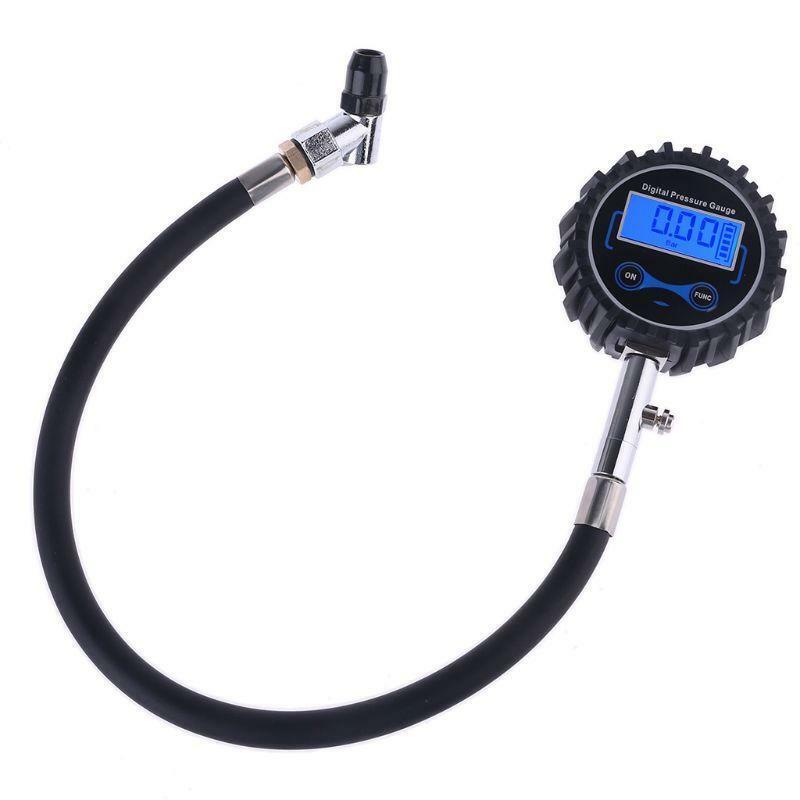 Digital Tire Pressure Gauge 200 PSI Interchangeable Air Chuck for Cars Rv SUV