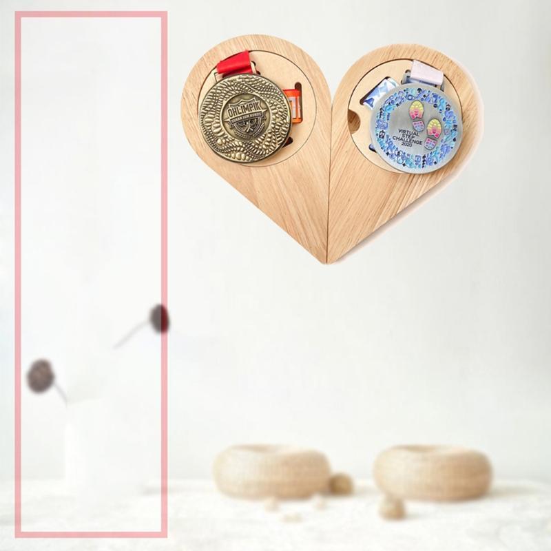 Wall Hang Medal Rack Magnetic Display Holder Removable Lid Self-adhesive Stand