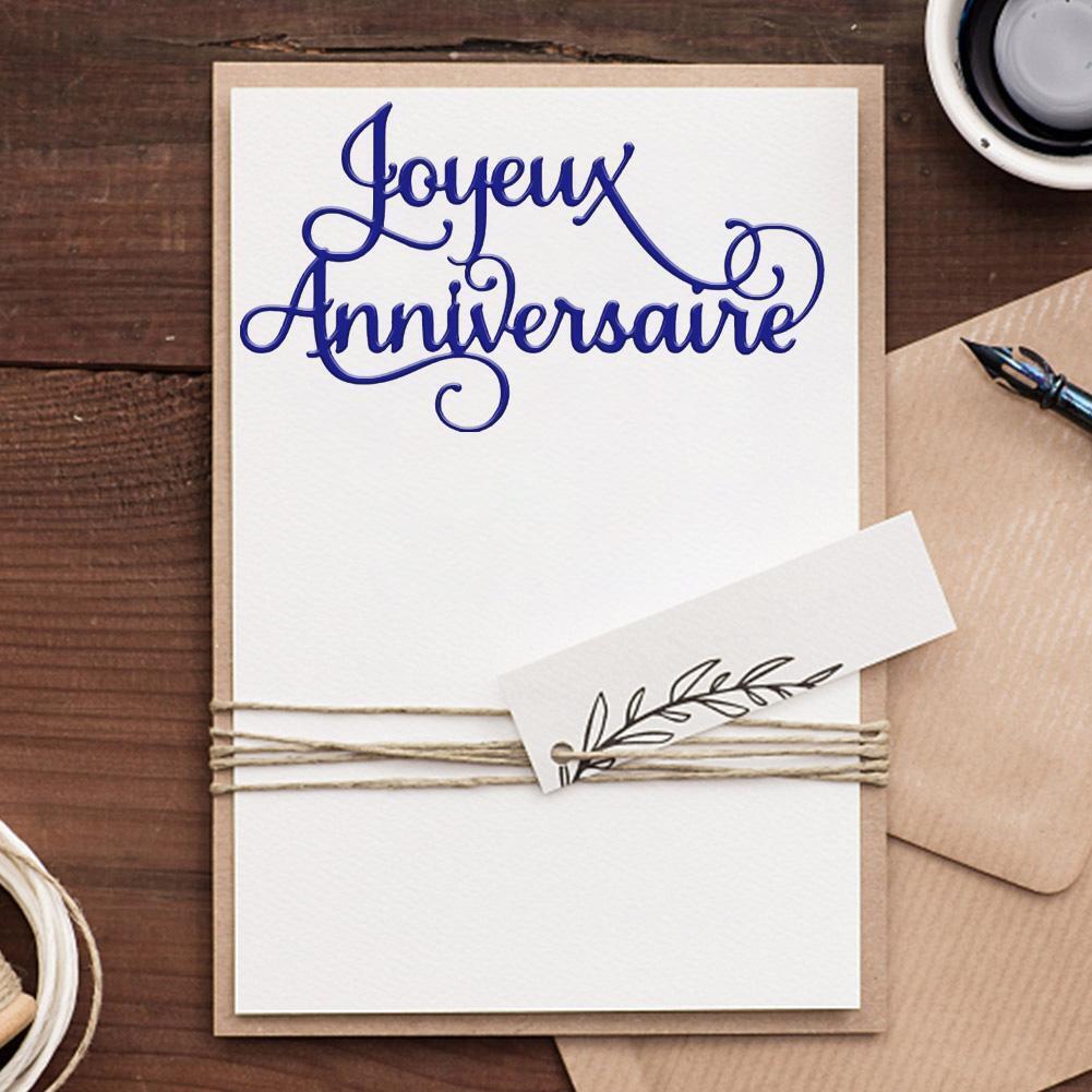 French Alphabet Cutting Die for DIY Scrapbooking Embossing Die Cuts 3pcs