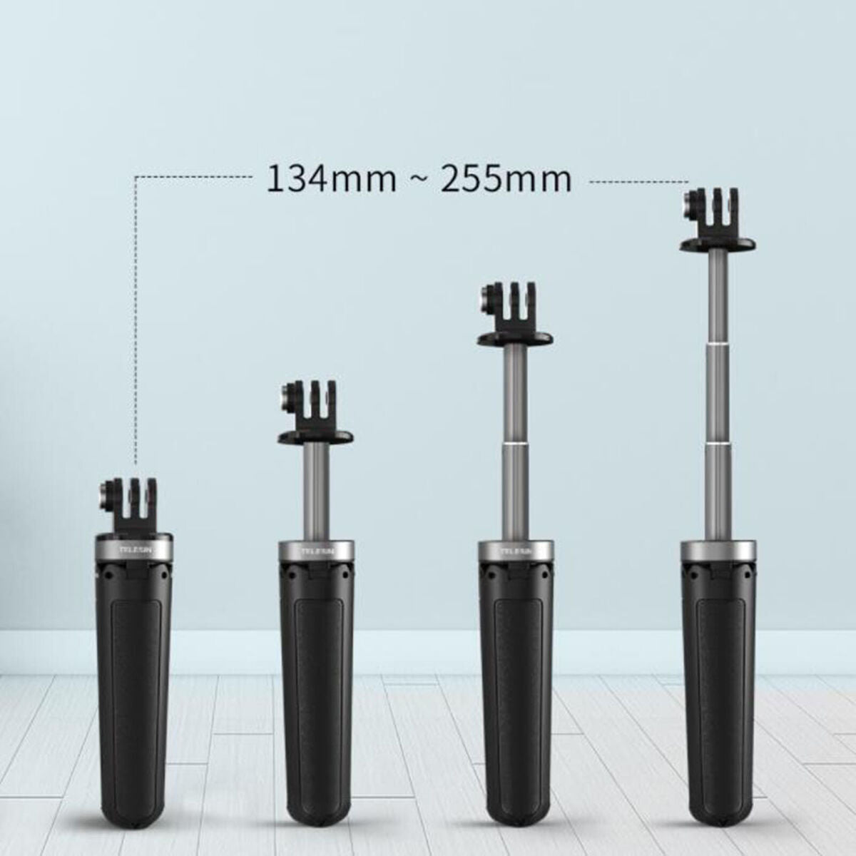 For DJI Action2 GoPro Camera Extension Rod Selfie Stick Tripod Holder Adjustable