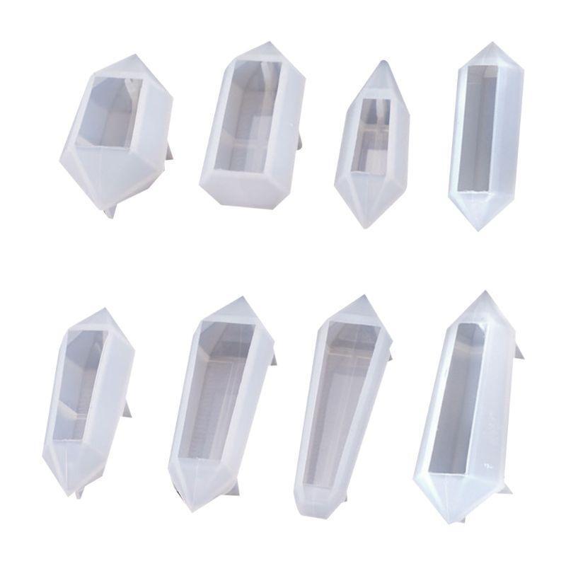 8 Pcs/set Crystal Epoxy Mould DIY Pendant Necklace Jewelry Decorative Silicone