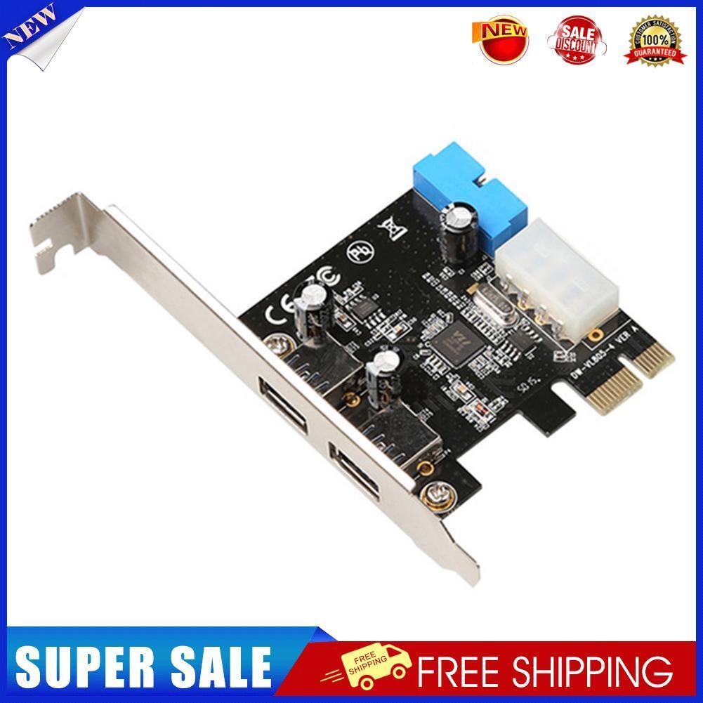 2 Ports USB PCIE Expansion Card PCI Express to USB 3.0 20Pin Hub Adapter