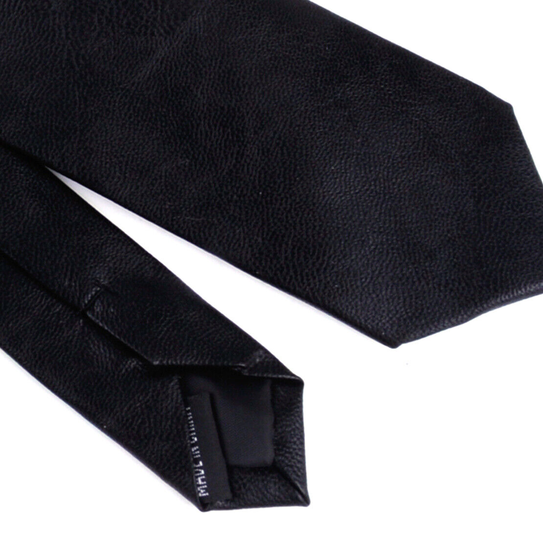 Men PU Leather Skinny Thin Necktie Party Wedding Dance Neck Tie Gift Black Li