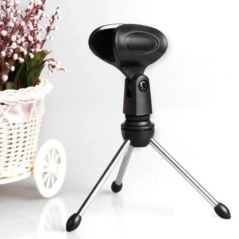 Mini Table Microphone Tripod Zinc Alloy Mic Stand Bracket Adjustable Holder